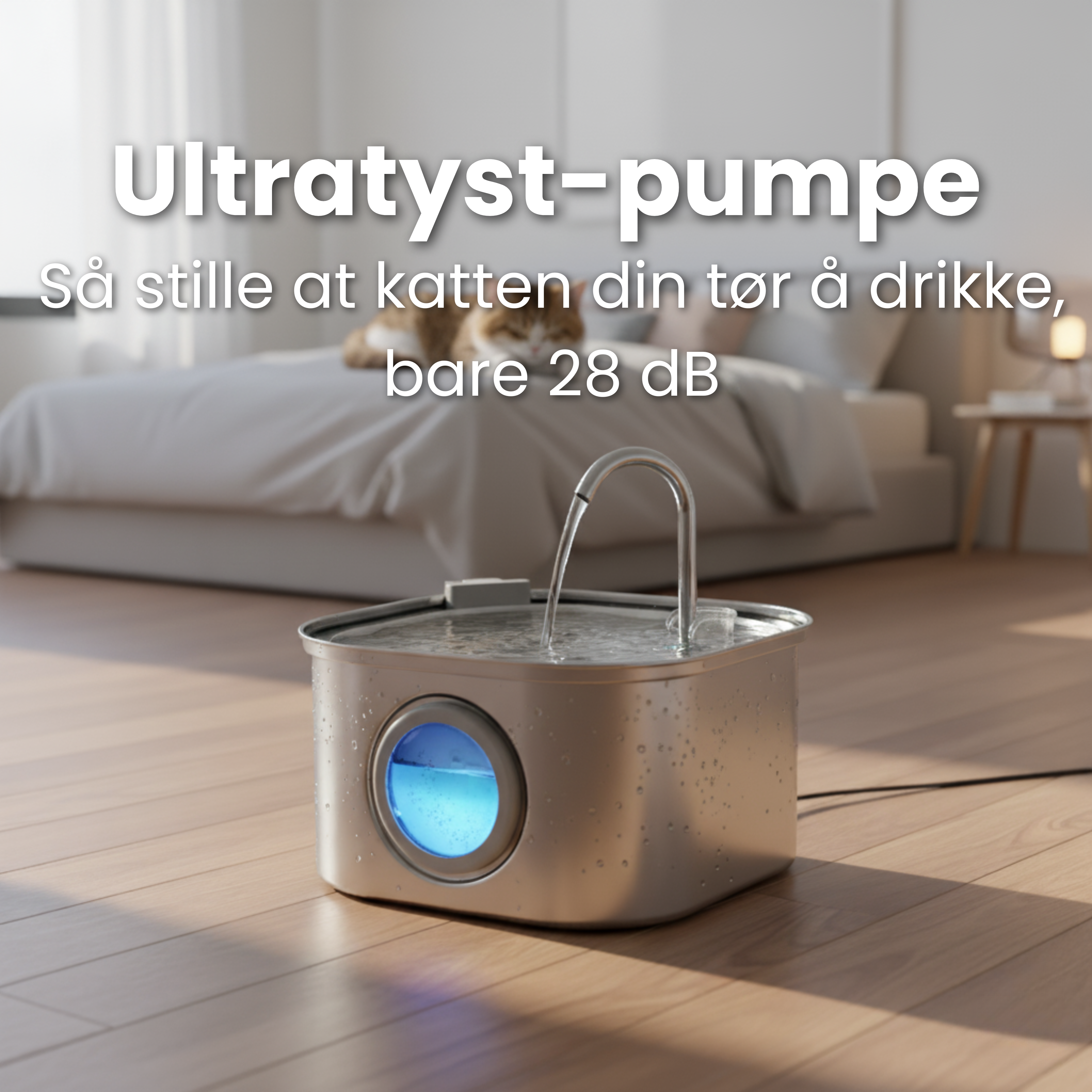 Kattellas Vannfontene i Rustfritt Stål